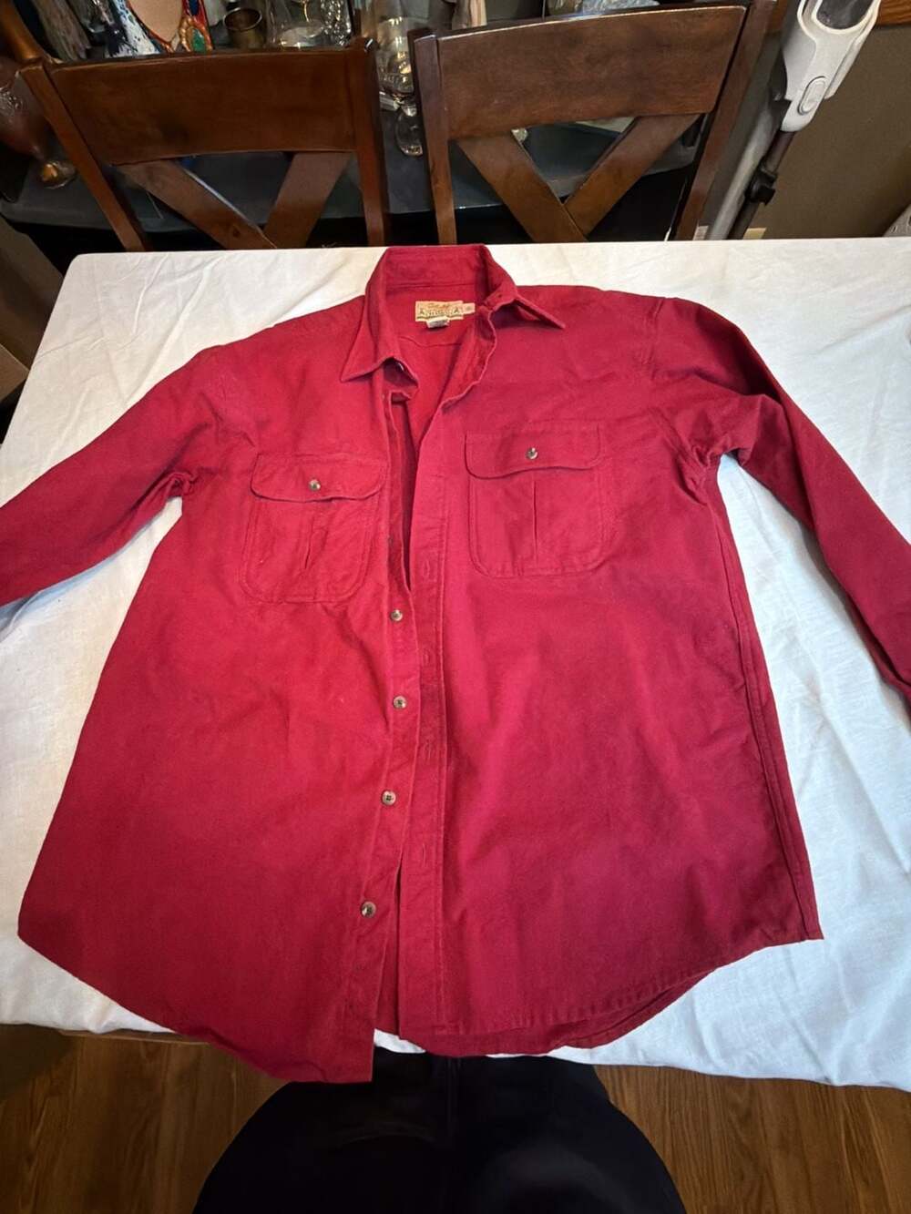 Cabela's Deerskin Soft Chamois Heavyweight Shirt Red XL Tall
